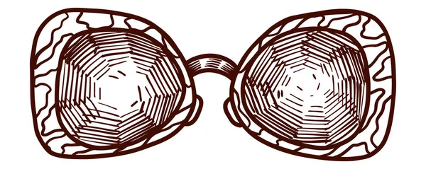 Illustration d'été dessinée à la main esquisse style Lunettes de soleil icône. Icône vectorielle simple Doodle pour la conception web isolée sur fond blanc — Image vectorielle