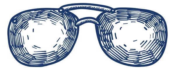 Icono dibujado a mano de gafas de sol estilo esbozo ilustración verano. Icono de vector Doodle simple para diseño web aislado sobre fondo blanco — Archivo Imágenes Vectoriales