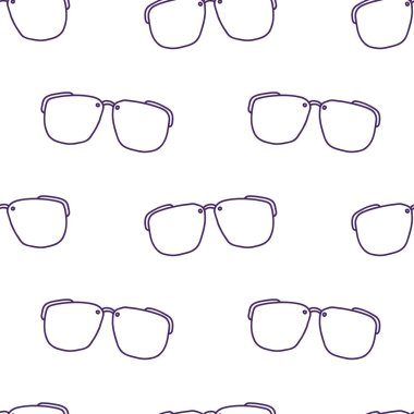 el sorunsuz vektör desen güneş gözlüğü ile çekilmiş kız, erkek, giyim için. Yaratıcı geçmiş ile tekstil ve kumaş için Doodle yaz duvar kağıdı. Moda stil