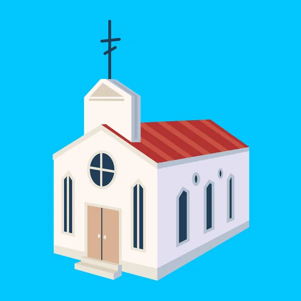 Icono de la iglesia. Ilustración dibujada a mano del icono de la iglesia cristiana para el diseño web — Archivo Imágenes Vectoriales