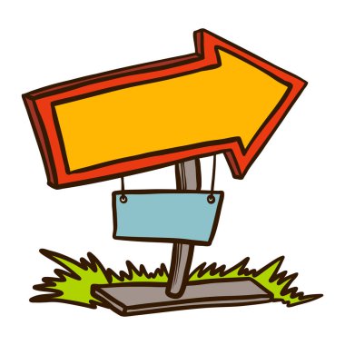 Doodle Wood tabela simgesi. Beyaz arka plan üzerinde izole web tasarımı için ahşap tabela vektör simgesi el çizilmiş Karikatür