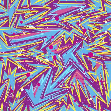 Kızlar, erkekler ve giysiler için soyut, kusursuz vektör deseni. Noktalı yaratıcı arka plan, geometrik figürler tekstil ve kumaş için komik duvar kağıtları. Moda tarzı. Renkli parlak