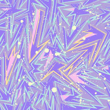 Kızlar, erkekler ve giysiler için soyut, kusursuz vektör deseni. Noktalı yaratıcı arka plan, geometrik figürler tekstil ve kumaş için komik duvar kağıtları. Moda tarzı. Renkli parlak