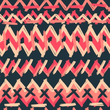 Soyut Ikat ve boho tarzı el sanatları kumaş deseni. Geleneksel etnik Tasarım Giyim ve Tekstil arka plan, halı veya duvar kağıdı için