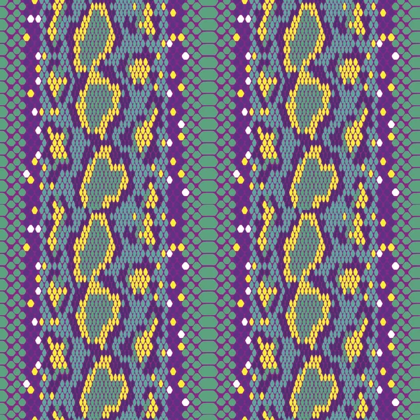 Estructura de la piel de serpiente patrón de vectores sin costura para niñas, niños, ropa. .. Textura inconsútil para reptiles. Estampado animal. Fondo de pantalla divertido para textil y tela. Estilo de moda. Colorido brillante — Vector de stock