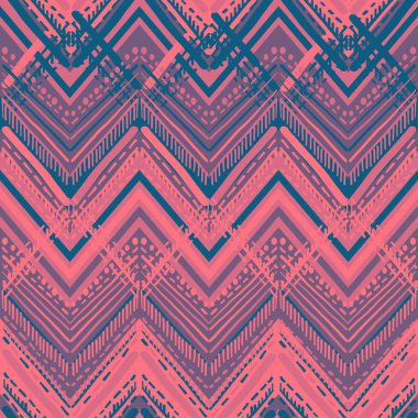 Soyut Ikat ve boho tarzı el sanatları kumaş deseni. Geleneksel etnik Tasarım Giyim ve Tekstil arka plan, halı veya duvar kağıdı için