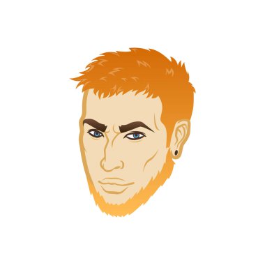 Vektör erkekler yüz profili hipster kafa saç kesimi, bıyık ve sakal sakallı. Silüetler veya avatarlar, amblem ve simgeler, Etiketler için