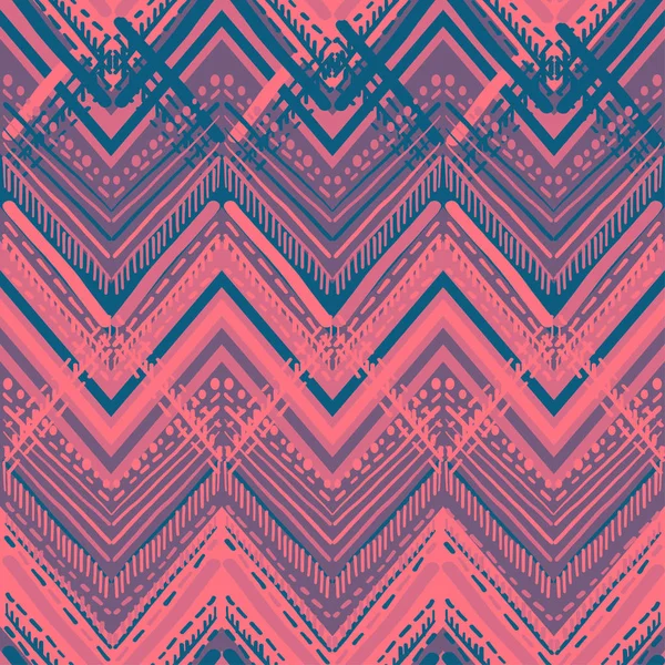 Abstracto patrón de tela artesanal estilo Ikat y boho. Diseño étnico tradicional para ropa y fondo textil, alfombra o papel pintado — Vector de stock