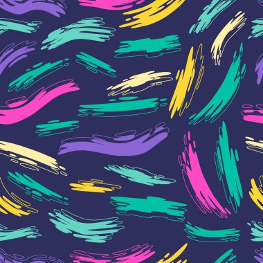 Soyut fırça darbesi yaratıcı yeşil renk dikişsiz desen. Erkek ve kız tekstil için