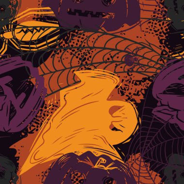 Gülümseyen jack fenerler yaratıcı düz sorunsuz desen