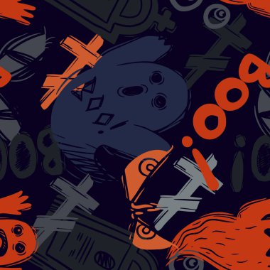 Gülümseyen jack fenerler yaratıcı düz sorunsuz desen