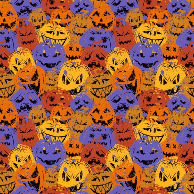 Gülümseyen jack fenerler yaratıcı düz sorunsuz desen