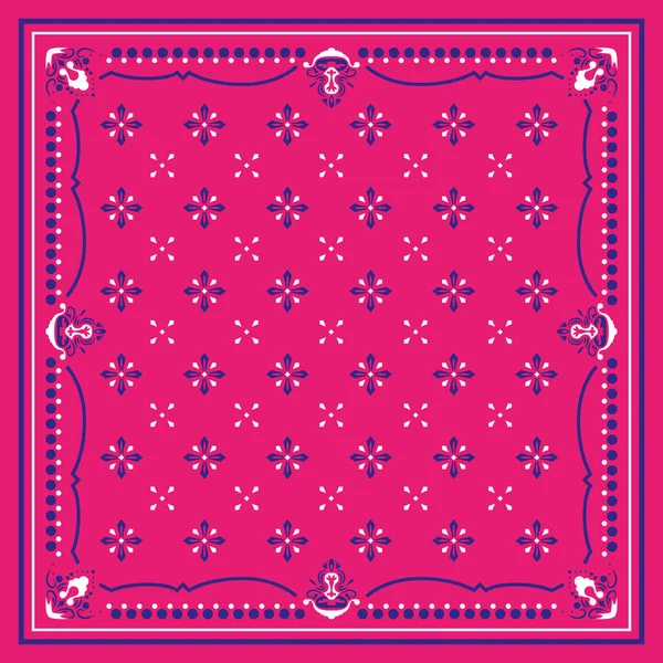 Naadloos patroon op basis van vierkante ornament Bandana Print voor jongens en meisjes. motief voor bedrukking op stof of papper — Stockvector