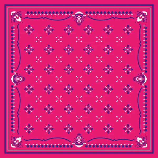 Padrão sem costura com base no ornamento quadrado Bandana Print para meninos e meninas. motivo para impressão em tecido ou papper — Vetor de Stock