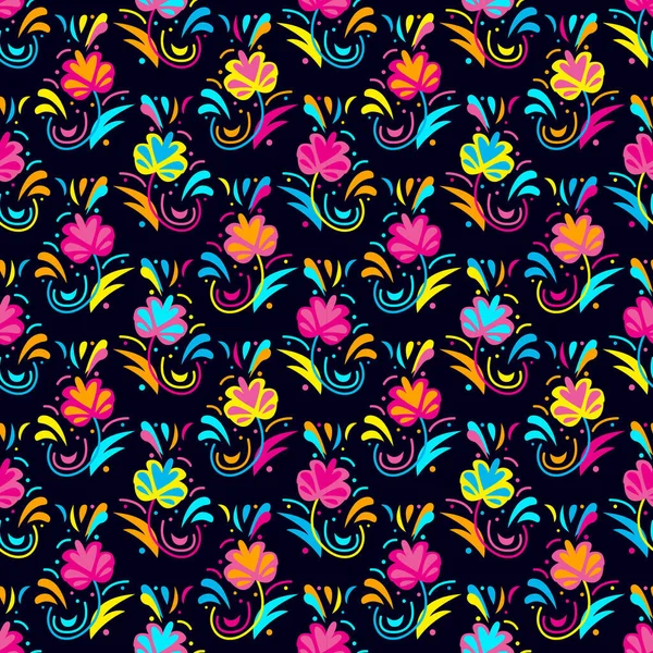 Motif sans couture ornement de fleurs Imprimer pour les garçons et les filles. motif d'impression sur tissu ou pappeur — Image vectorielle