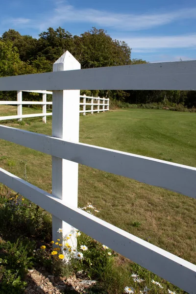 Kırsalda beyaz çitler