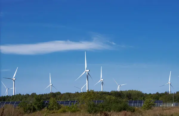 Tarlada rüzgar türbinleri