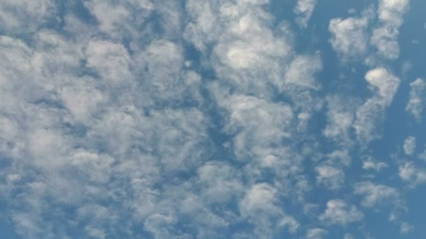 Movimento Nuvens Brancas Contra Céu Azul — Vídeo de Stock