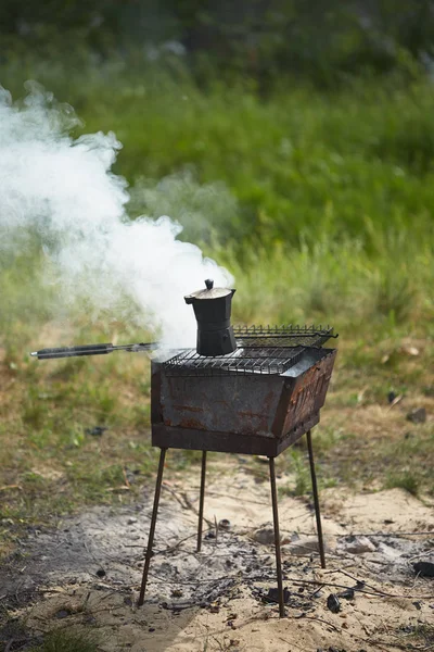 Coffee Cooked Pot Stake — Stock Photo, Image