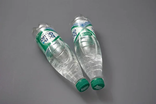 Gomel Weißrussland Mai 2018 Trinkwasser Bon Aqua Einer Plastikflasche — Stockfoto