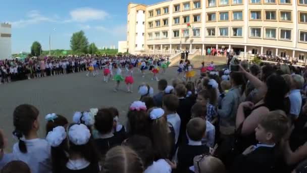 Γκομέλ Λευκορωσία Μαΐου 2018 Γραμμή Επίσημη Σχολή Αφιερωμένη Στο Τέλος — Αρχείο Βίντεο