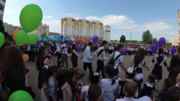 Gomel Belarus Mai 2018 Ligne Scolaire Solennelle Dédiée Fin Année — Video