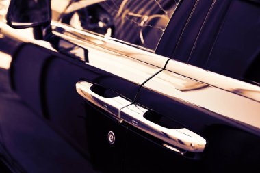 Gomel, Belarus - 1 Haziran 2018: Rolls Royce araba unsurlarını