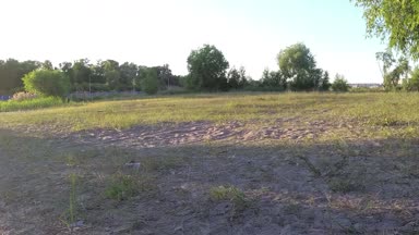 kız mutlu akşam alanda çalışıyor.