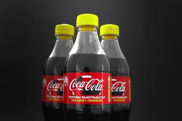 Gomel Belarus Junho 2018 Bebida Carbonatada Cola Zero Sobre Fundo — Fotografia de Stock