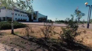 Gomel, Belarus - 20 Haziran 2018: Spor kompleksi Buz Sarayı Binası