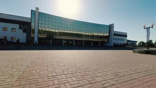 Gomel Bělorusko Června 2018 Budova Sportovního Komplexu Ledový Palác — Stock video