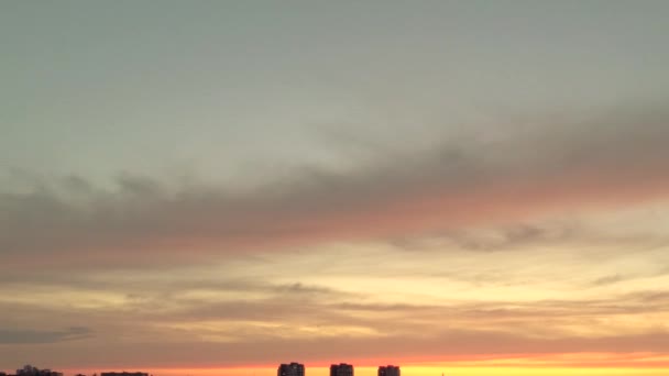 Гомель Белорус Временные Круги Панорамный Вид Город Закате — стоковое видео