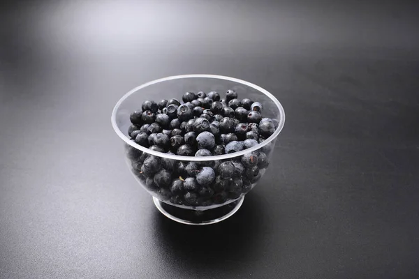 Forest Berry Blueberry Black Background — Stock Photo, Image