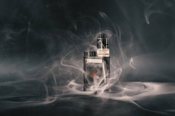 modern electronic cigarette on a black background