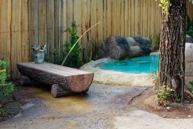 Verona, İtalya 18 Ağustos 2018: Leoland eğlence parkı. Çocuk oyun küçük atraksiyonlar