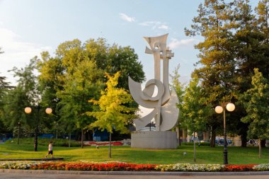 Verona, İtalya 18 Ağustos 2018 Leoland eğlence parkı idari bina