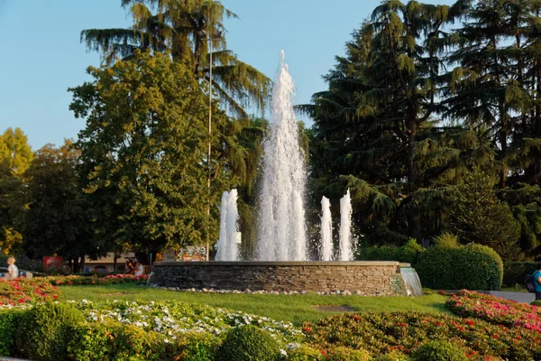 Verona Italien Augusti 2018 Leoland Nöjesparken Pittoreska Fontän — Stockfoto