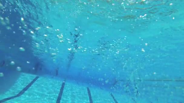 Teenager Swims Pool Water — Stock Video