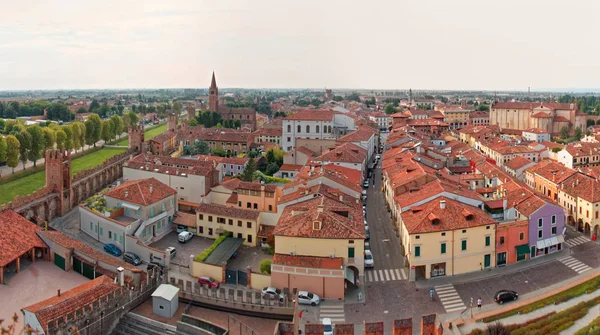 Montagnana Italia Agosto 2018 Vista Panorámica Fortaleza Ciudad Desde Torre —  Fotos de Stock