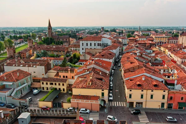 Montagnana Italia Agosto 2018 Vista Panorámica Fortaleza Ciudad Desde Torre —  Fotos de Stock