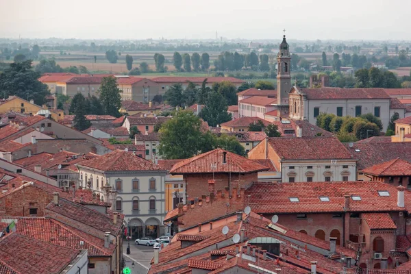 Montagnana Italia Agosto 2018 Vista Panorámica Fortaleza Ciudad Desde Torre —  Fotos de Stock