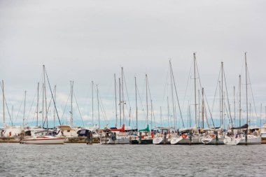 Chioggia, İtalya-Ağustos 26, 2018: Venedik eyaletinde yat ve tekne Park