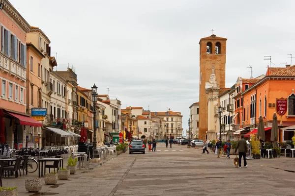 Chioggia Italia Agosto 2018 Provincia Venecia Hermosa Calle Ciudad — Foto de Stock