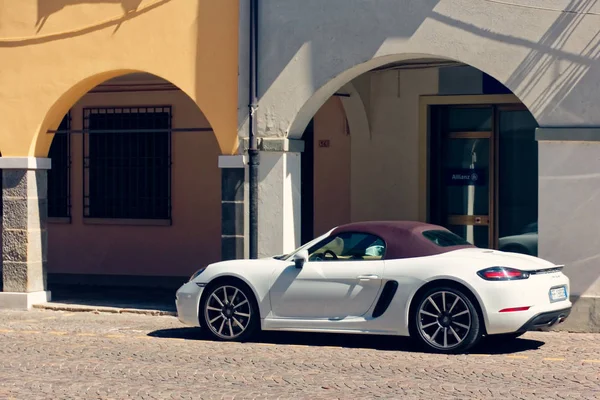 Montagnana Italie Août 2018 Une Belle Voiture Est Garée Dans — Photo