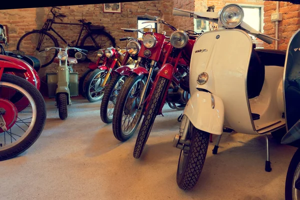 Montagnana Talya Ağustos 2018 Vintage Koleksiyonu Retro Motosikletler — Stok fotoğraf