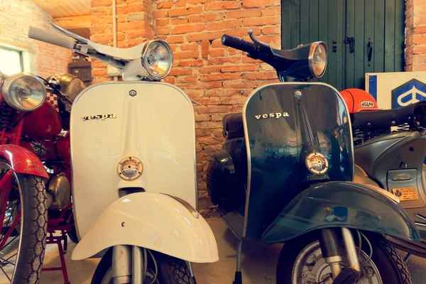 Монтаньяна Италия Август 2018 Винтажная Коллекция Ретро Мотоциклов — стоковое фото