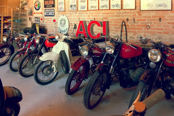 Montagnana Italia Agosto 2018 Colección Vintage Motocicletas Retro — Foto de Stock