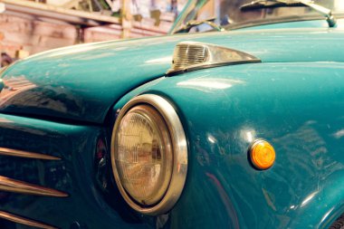 Montagnana, İtalya 27 Ağustos 2018 Retro Araba Fiat 600 1955 yayın