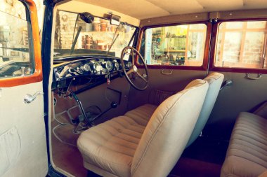 Montagnana, İtalya 27 Ağustos 2018: Retro araba Lancia Augusto 1933 Yayın tarihi