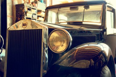 Montagnana, İtalya 27 Ağustos 2018: Retro araba Lancia Augusto 1933 Yayın tarihi